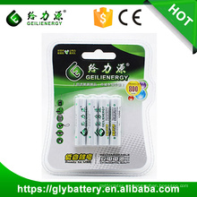 Geilienergy Brand Factory Direct 1.2V 800mah NIMH pila recargable AAA